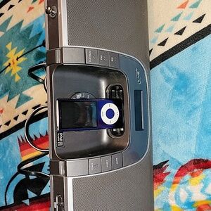 ILive Portable Music System With Purple iPod Nano With Charging Station Bundle